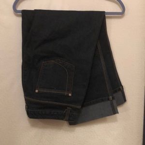 French Cuff dark denim jeans size 10